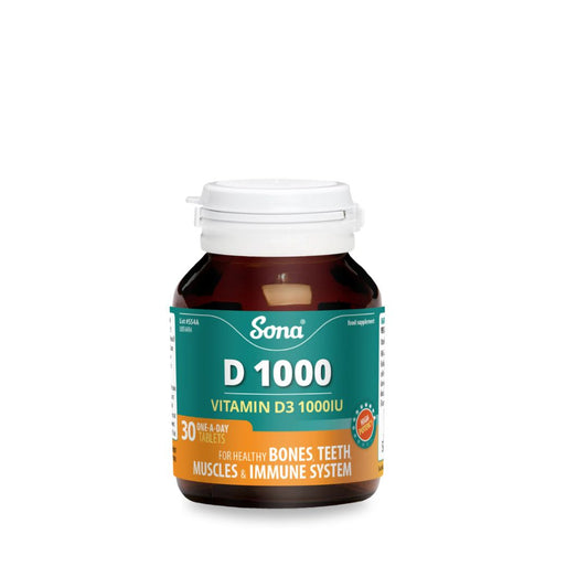 Sona Vitamin D3 1000 IU 30 Tablets