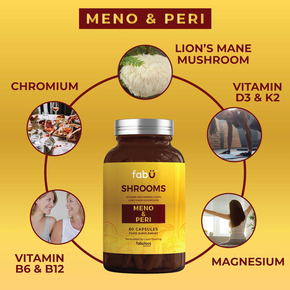 FabU Shrooms Meno & Peri 60 Capsules