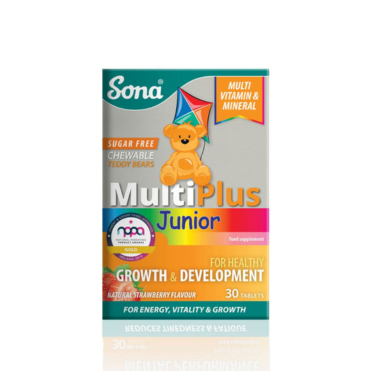 Sona Multiplus Junior Chewable - Multivitamin for Children 30 Tablets