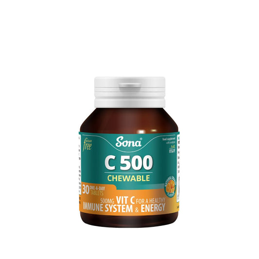 Sona Vitamin C 500mg 30 Chewable Tablets